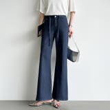 【セミフレアでスタイル美人】フレアデニムパンツ デニムパンツ フレアデニム | COCOMOMO | 詳細画像10 