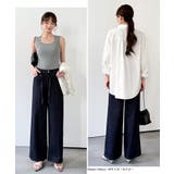 ストン落ちシルエット。 スラブデニムパンツ 夏デニムパンツ | COCOMOMO | 詳細画像4 