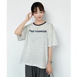 [配色リンガーデザイン] ロゴTシャツ Tシャツ | COCOMOMO | 詳細画像24 