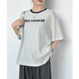 [配色リンガーデザイン] ロゴTシャツ Tシャツ | COCOMOMO | 詳細画像27 