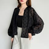 【着るだけで垢抜け】 フロッキードットシアーブルゾン シアーブルゾン | COCOMOMO | 詳細画像12 
