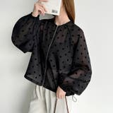 【着るだけで垢抜け】 フロッキードットシアーブルゾン シアーブルゾン | COCOMOMO | 詳細画像18 