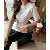 くびれ見えウエストギャザーTシャツ ギャザーTシャツ Tシャツ | COCOMOMO | 詳細画像10 