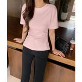 くびれ見えウエストギャザーTシャツ ギャザーTシャツ Tシャツ | COCOMOMO | 詳細画像11 