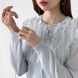 【フリル×シアーで華やか】 チュールフリルカーディガン シアーカーディガン | COCOMOMO | 詳細画像34 