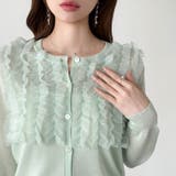 【フリル×シアーで華やか】 チュールフリルカーディガン シアーカーディガン | COCOMOMO | 詳細画像5 