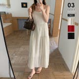 アイボリー | 【全方位、愛されシルエット】 ドットキャミワンピース キャミワンピ | COCOMOMO