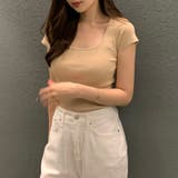 【デコルテで魅せる大人の抜け感】 サマーニット フレンチスリーブニット | COCOMOMO | 詳細画像12 