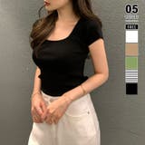 ブラック | 【デコルテで魅せる大人の抜け感】 サマーニット フレンチスリーブニット | COCOMOMO