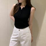 【1枚で大人っぽく決まる】 襟付きノースリーブポロニット ポロニット | COCOMOMO | 詳細画像13 