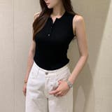 【1枚で大人っぽく決まる】 襟付きノースリーブポロニット ポロニット | COCOMOMO | 詳細画像14 