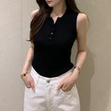 【1枚で大人っぽく決まる】 襟付きノースリーブポロニット ポロニット | COCOMOMO | 詳細画像17 