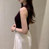【1枚で大人っぽく決まる】 襟付きノースリーブポロニット ポロニット | COCOMOMO | 詳細画像4 