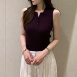 【1枚で大人っぽく決まる】 襟付きノースリーブポロニット ポロニット | COCOMOMO | 詳細画像5 