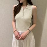 【1枚で大人っぽく決まる】 襟付きノースリーブポロニット ポロニット | COCOMOMO | 詳細画像19