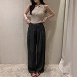 【1枚で大人っぽく決まる】 襟付きノースリーブポロニット ポロニット | COCOMOMO | 詳細画像26