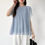 【華やかシフォン】 シフォンブラウス チューリップスリーブ | COCOMOMO | 詳細画像25
