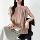 【華やかシフォン】 シフォンブラウス チューリップスリーブ | COCOMOMO | 詳細画像9