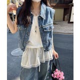 【裾シアーで旬レイヤード】 裾レースタンクトップ タンクトップ | COCOMOMO | 詳細画像3 