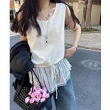【裾シアーで旬レイヤード】 裾レースタンクトップ タンクトップ | COCOMOMO | 詳細画像8 