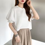 【ぽわんと立体感。】 バルーンスリーブTシャツ 半袖カットソー | COCOMOMO | 詳細画像20 