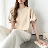 【ぽわんと立体感。】 バルーンスリーブTシャツ 半袖カットソー | COCOMOMO | 詳細画像38 