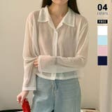 ホワイト | ソフトな透け感。 シアーニットシャツ シアーシャツカーディガン | COCOMOMO