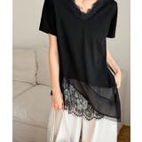 一枚で主役級の存在感。 裾レースカットソー Tシャツ | COCOMOMO | 詳細画像10 