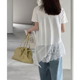 一枚で主役級の存在感。 裾レースカットソー Tシャツ | COCOMOMO | 詳細画像4 