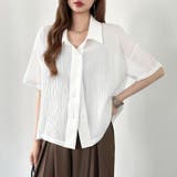 【涼しげシアー】楊柳シアーシャツ 半袖シャツ シアーシャツ | COCOMOMO | 詳細画像2