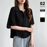 ブラック | 【涼しげシアー】楊柳シアーシャツ 半袖シャツ シアーシャツ | COCOMOMO