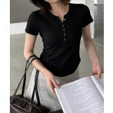 ヘンリーネックTシャツ リブTシャツ ヘンリーネック | COCOMOMO | 詳細画像13 