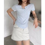 ヘンリーネックTシャツ リブTシャツ ヘンリーネック | COCOMOMO | 詳細画像3 