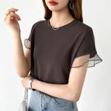 【透け感で差をつける】 袖シアーコットンTシャツ 袖チュールトップス | COCOMOMO | 詳細画像18