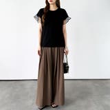 【透け感で差をつける】 袖シアーコットンTシャツ 袖チュールトップス | COCOMOMO | 詳細画像24
