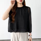 【涼しさも上品さも欲張る】 オーガンジーシアーブラウス ドッキングトップス | COCOMOMO | 詳細画像17