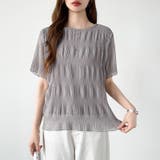 【品よく透けて二の腕隠す】 シャーリングブラウス シアーブラウス | COCOMOMO | 詳細画像11