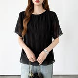 【品よく透けて二の腕隠す】 シャーリングブラウス シアーブラウス | COCOMOMO | 詳細画像30