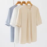 タックブラウス 夏ブラウス 半袖ブラウス | COCOMOMO | 詳細画像30 