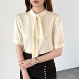 【シルキーな光沢で上品に】 ボウタイブラウス 夏ブラウス | COCOMOMO | 詳細画像21