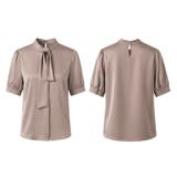 【シルキーな光沢で上品に】 ボウタイブラウス 夏ブラウス | COCOMOMO | 詳細画像46
