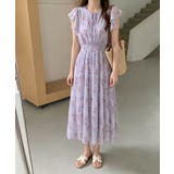 【一目惚れ級のフレンチガーリー】 花柄シフォンワンピース フリルワンピース | COCOMOMO | 詳細画像10