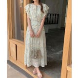 【一目惚れ級のフレンチガーリー】 花柄シフォンワンピース フリルワンピース | COCOMOMO | 詳細画像2