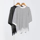 裾レースドッキングボーダーT ドッキングレース Tシャツ | COCOMOMO | 詳細画像21 