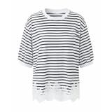 裾レースドッキングボーダーT ドッキングレース Tシャツ | COCOMOMO | 詳細画像25 