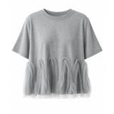 チュールドッキングTシャツ シアーフリル Tシャツ | COCOMOMO | 詳細画像35 