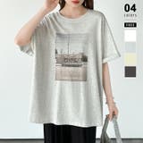 アイボリー.グレー | 【大人女子の本命プリントT】 プリントTシャツ フォトプリントtシャツ | COCOMOMO