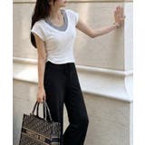 【一枚でレイヤード風】 ドッキングTシャツ タンクトップ | COCOMOMO | 詳細画像2 