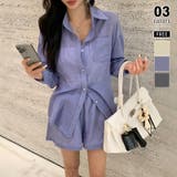 【リラックスセットアップ】 シャツセットアップ 夏セットアップ | COCOMOMO | 詳細画像1