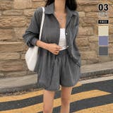 ダークグレー | 【リラックスセットアップ】 シャツセットアップ 夏セットアップ | COCOMOMO